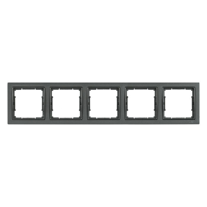 Рамка 5 постов IEK BOLERO, антрацит, EMB52-K95-Q1
