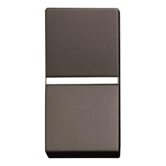 Выключатель одноклавишный кнопочный ABB ZENIT, антрацит, 2CLA210470N1801