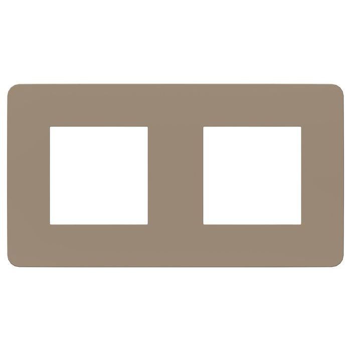 Рамка 2 поста Schneider Electric UNICA STUDIO, песочный, NU280428