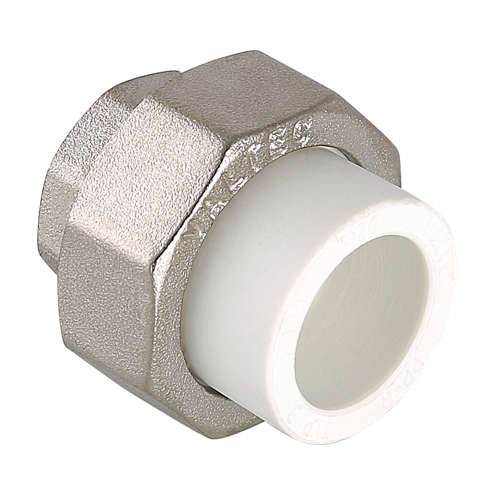 Муфта разъемная 20 х 1/2 ВР полипропиленовое PPR белое