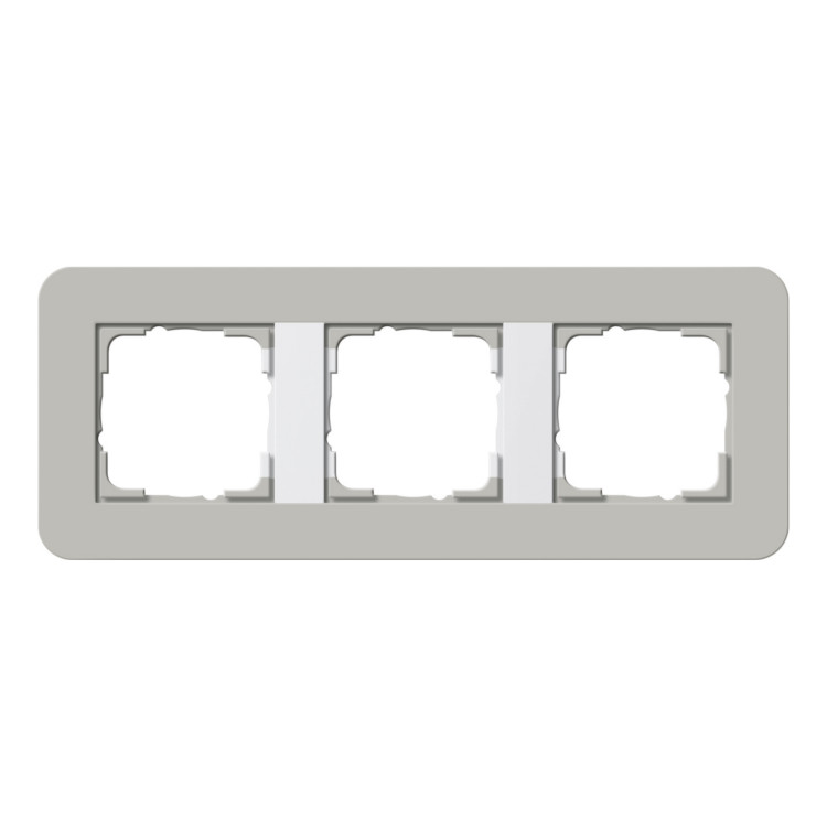 Рамка 3 поста Gira E3, серый, 0213412