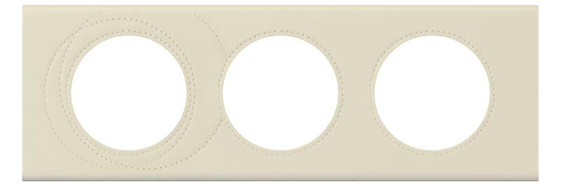 Рамка 3-м Celiane кожа макиато Leg 069433