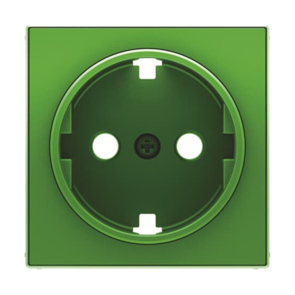 Накладка на розетку ABB SKY, скрытый монтаж, с заземлением, зеленый, 2CLA858800A8001