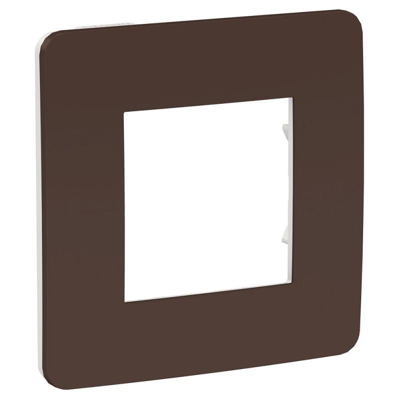 Рамка Schneider Electric  UNICA STUDIO шоколад/белый  NU280216