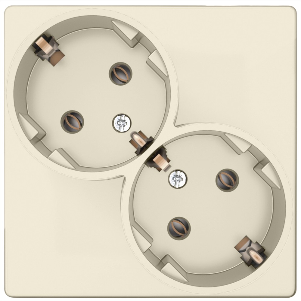 Розетка Simon SIMON 24 HARMONIE, скрытый монтаж, с заземлением, слоновая кость, 2450459-031