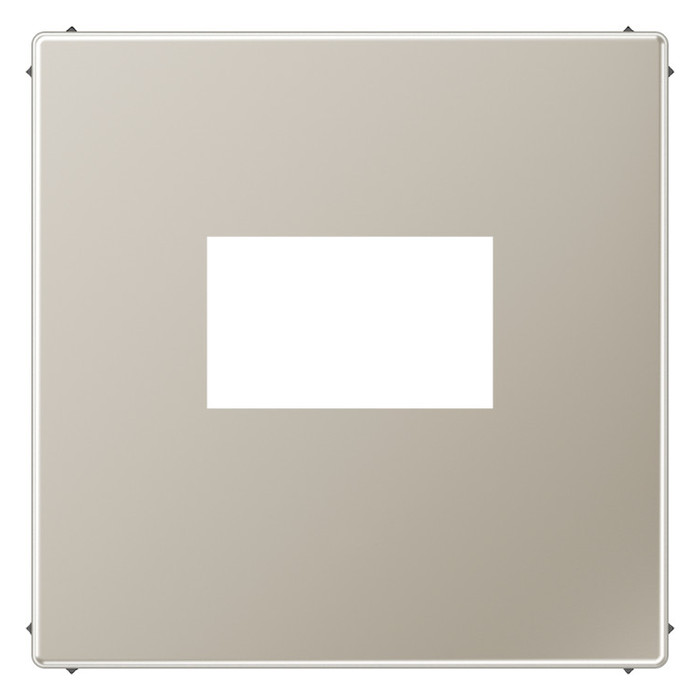 Накладка на USB-розетку Jung LS METAL, скрытый монтаж, нержавеющая сталь, ES1969USB