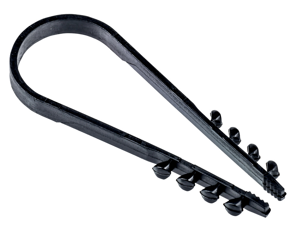 Дюбель-хомут 19-25мм для круглого кабеля нейлон черный (25шт/упак) IEK