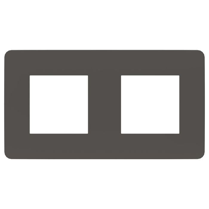 Рамка 2 поста Schneider Electric UNICA STUDIO, дымчато-серый, NU280422