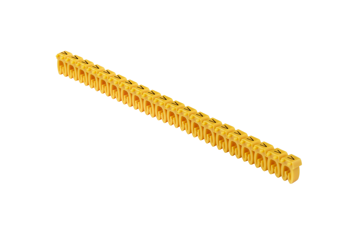 Маркер открытого типа KE 0,75-1,5мм2 символ V (200шт/упак) IEK