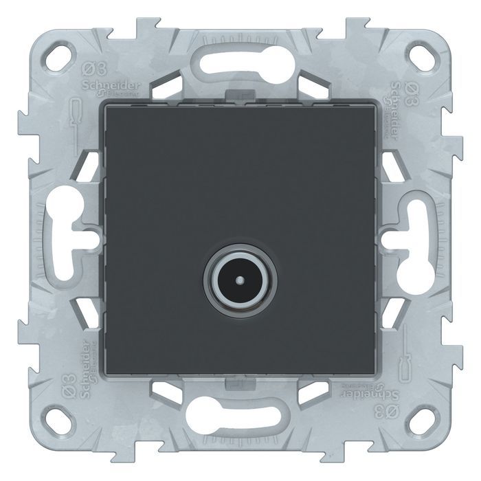 Розетка TV Schneider Electric UNICA NEW, скрытый монтаж, антрацит, NU546454