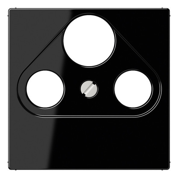 Накладка на розетку телевизионную Jung А-СЕРИЯ, скрытый монтаж, черный, A561PLSATSW