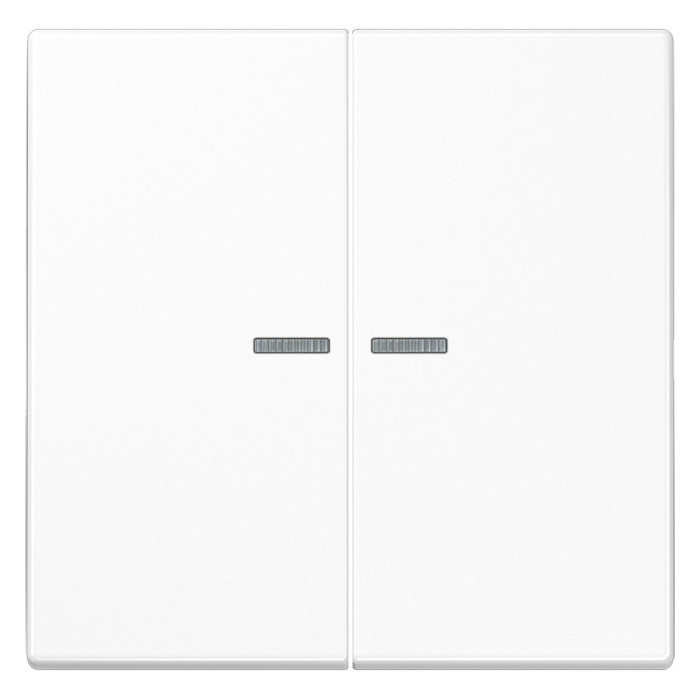 Клавиша двойная с линзами Jung LS 990, белый, LS995KO5WW