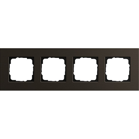 Рамка 4 поста Gira ESPRIT, коричневый, 0214127
