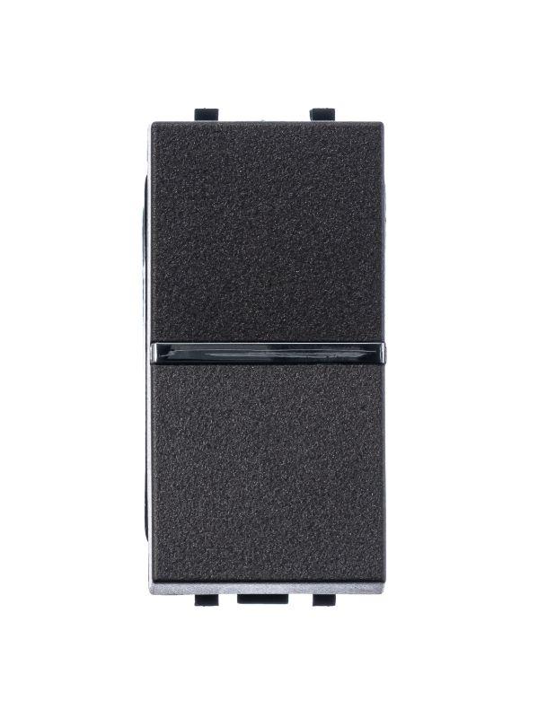 Механизм переключателя ABB одноклавишный 1п . Zenit 16А IP20 с клавишей антрацит  2CLA210200N1801