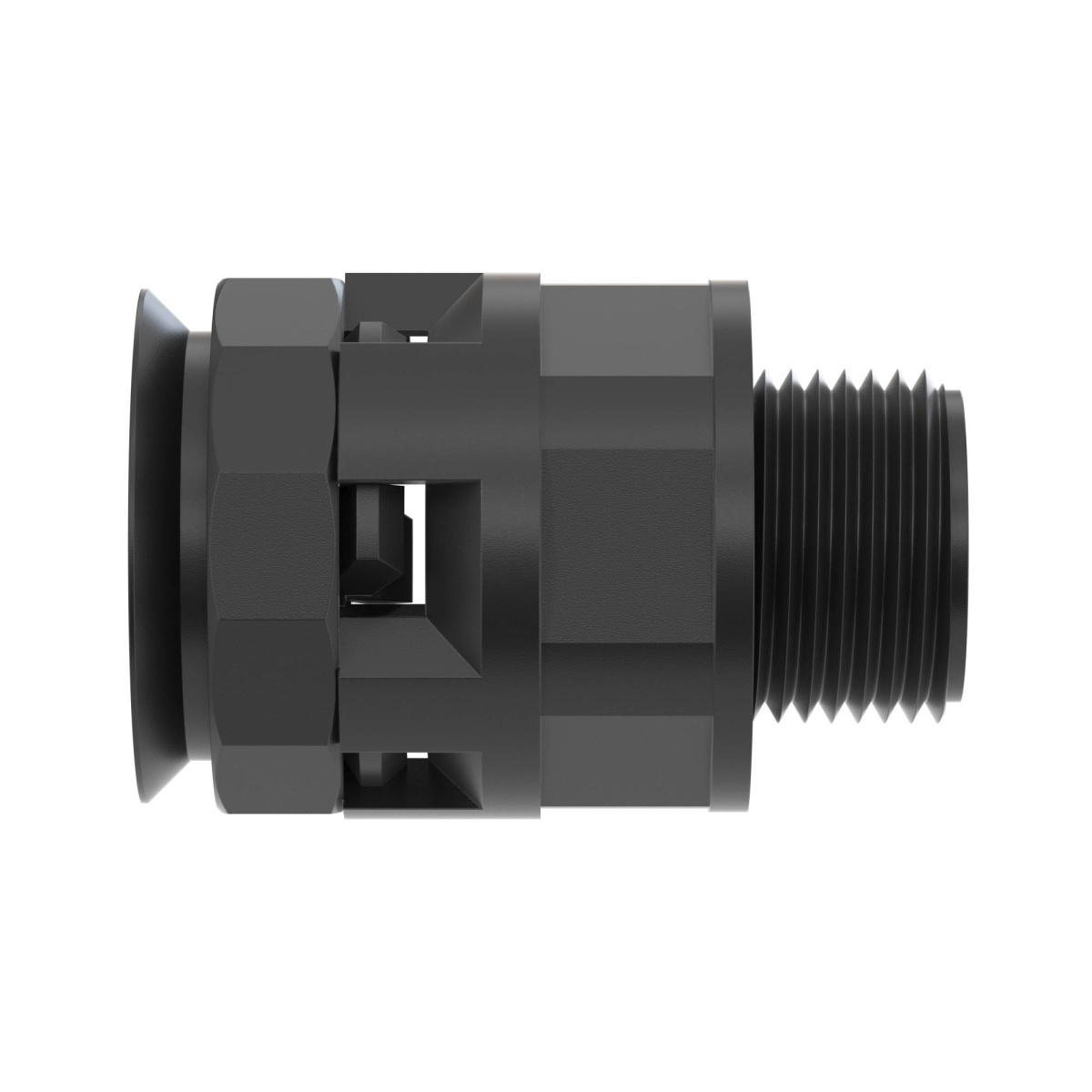 Муфта труба-коробка DN 17мм М20х1.5 полиамид черная