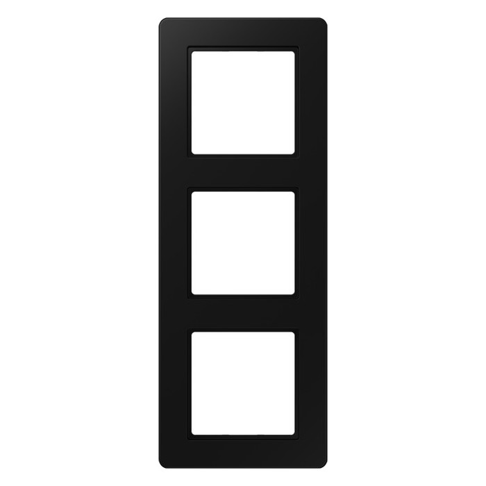 Рамка 3 поста Jung AFLOW, черный матовый, AF583BFSWM