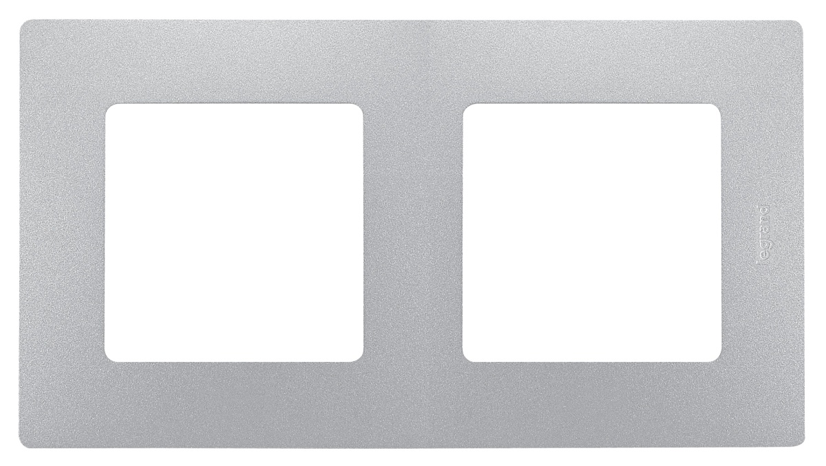 ETIKA Рамка 2 поста алюминий