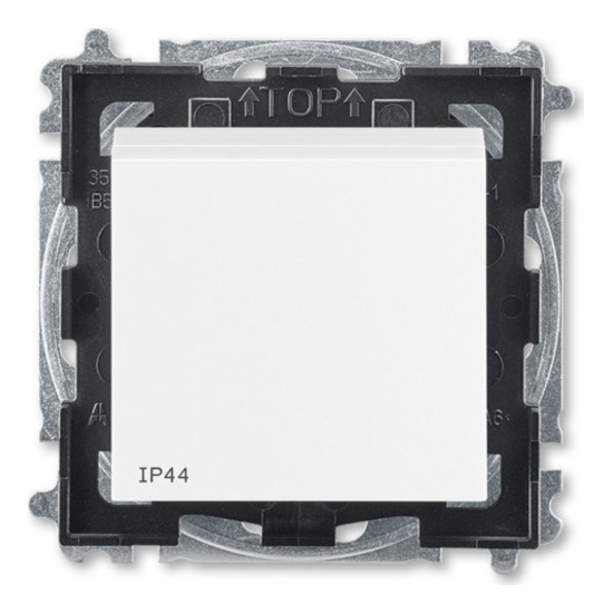 Выключатель одноклавишный ABB LEVIT, белый // белый, 2CHH596940A4003