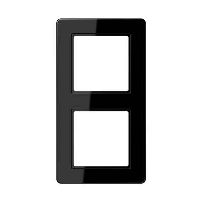 Рамка 2 поста Jung AFLOW, черный блестящий, AF582BFSW