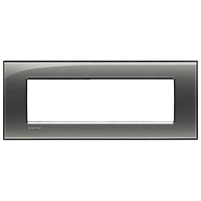 Рамка 7 модулей BTicino LIVING LIGHT, горизонтальная, лондонский туман, LNA4807KF