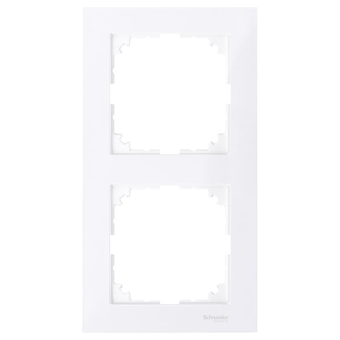 Рамка 2 поста Schneider Electric MERTEN M-PURE, бриллиантовый белый, MTN4020-3625
