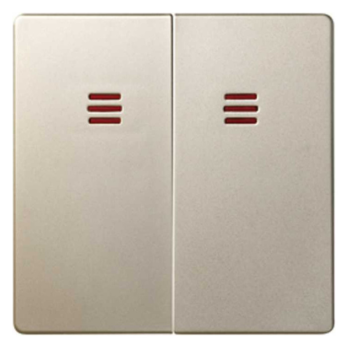 Клавиша двойная для выключателя Simon SIMON 82 с подсветкой, шампань, 82025-34