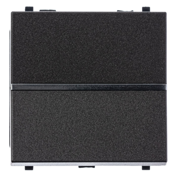 Механизм переключателя ABB одноклавишный 1п 2мод. Zenit 16А IP20 с клавишей антрацит  2CLA220200N1801