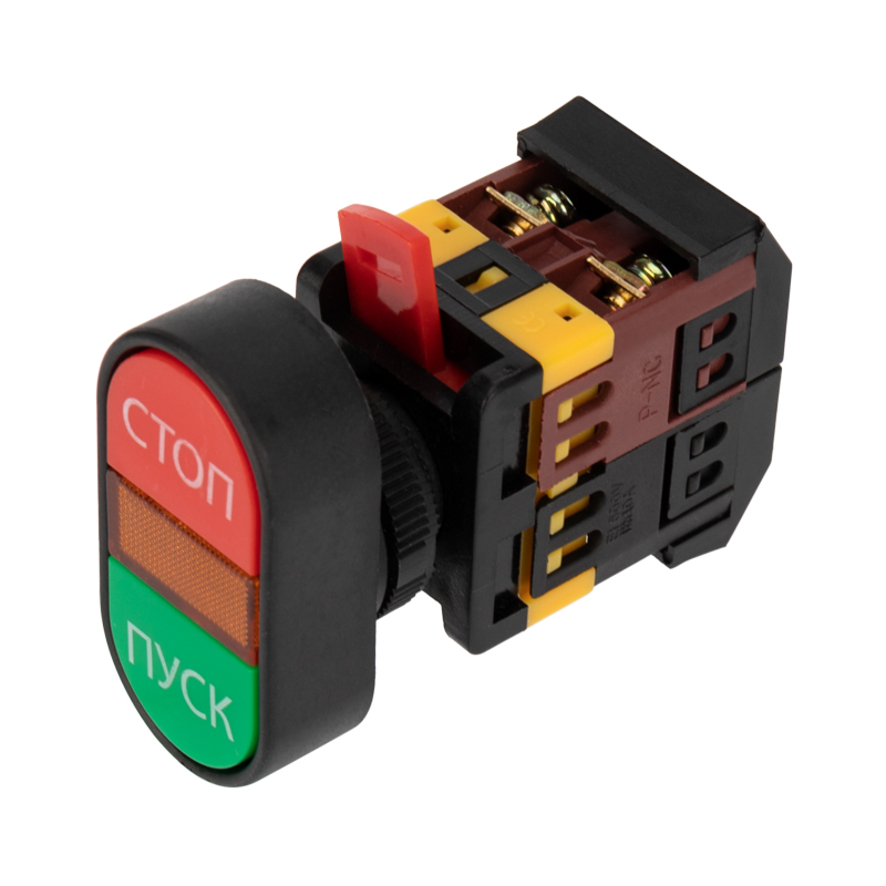 Кнопка APBB-22 Пуск-Стоп овальная 230 В NO+NC