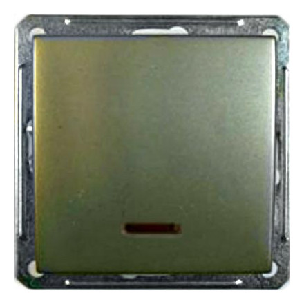 Выключатель одноклавишный Schneider Electric W59 с подсветкой, шампань, VS216-150-4-86