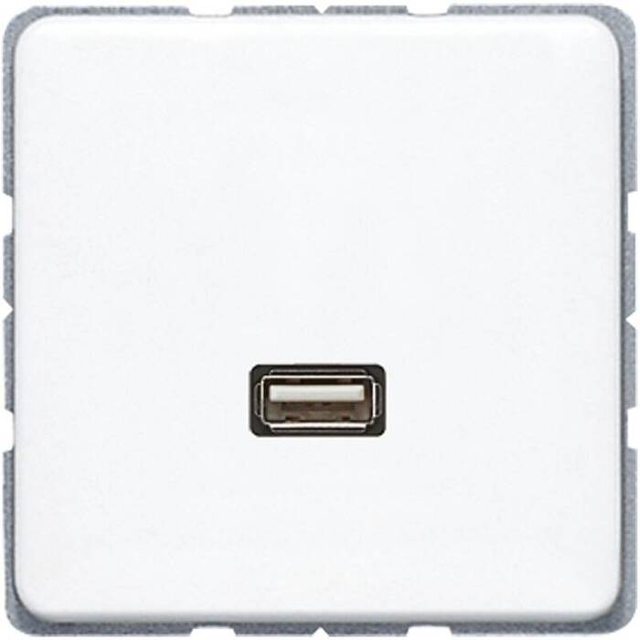 Розетка USB Jung CD 500, скрытый монтаж, белый, MACD1122WW