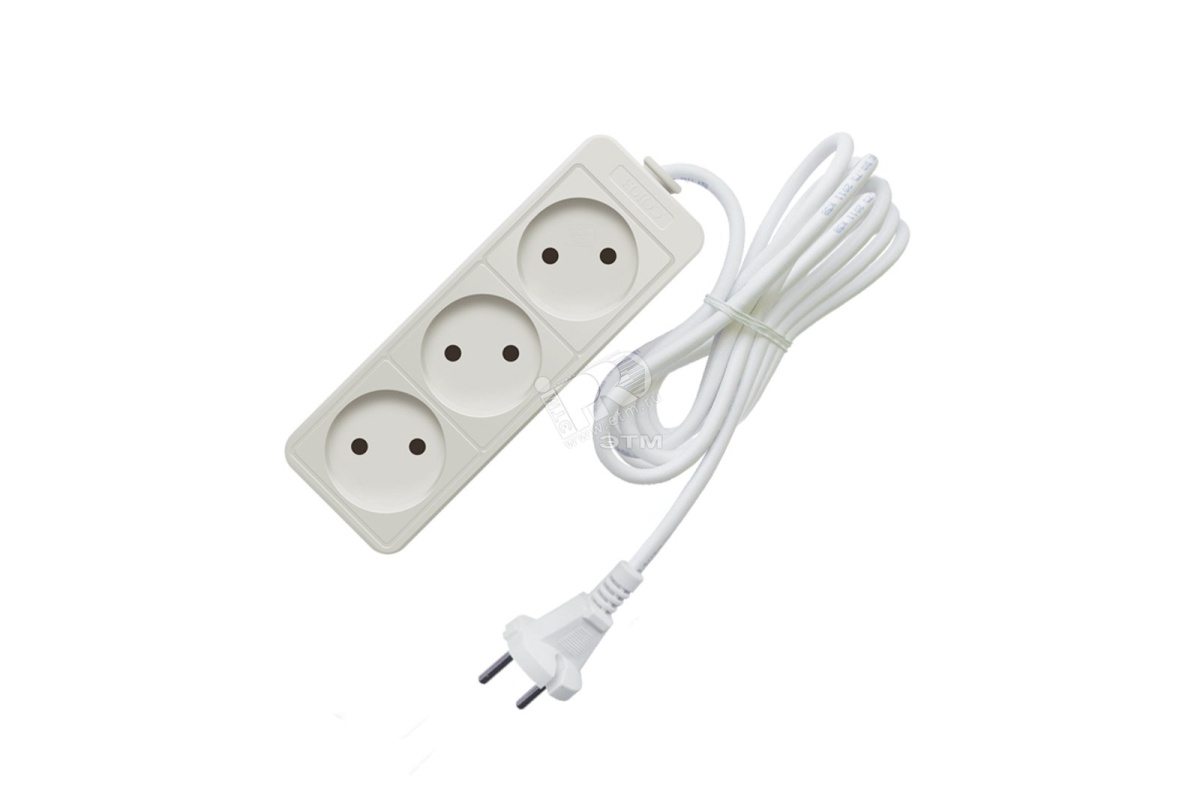 Удлинитель бытовой ТМ Союз 2200 Вт 3 гнезда ПВС 10м