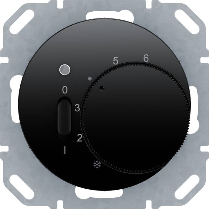 Термостат комнатный Berker, черный глянцевый, 20302045