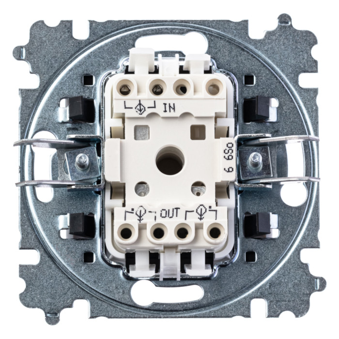 Выключатель одноклавишный ABB LEVIT, слоновая кость // белый, 2CHH590645A6017