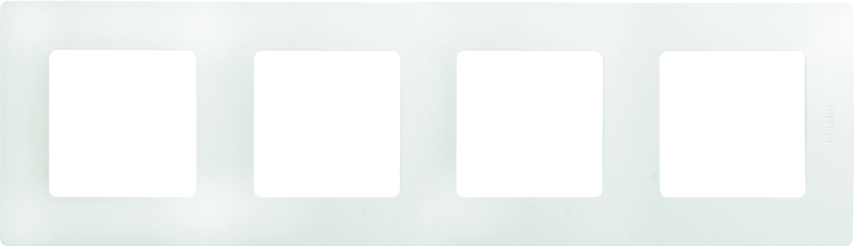 ETIKA Рамка 4 поста белая