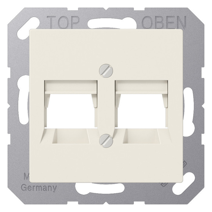 Накладка на розетку информационную Jung A 500, скрытый монтаж, бежевый, A569-25NWE