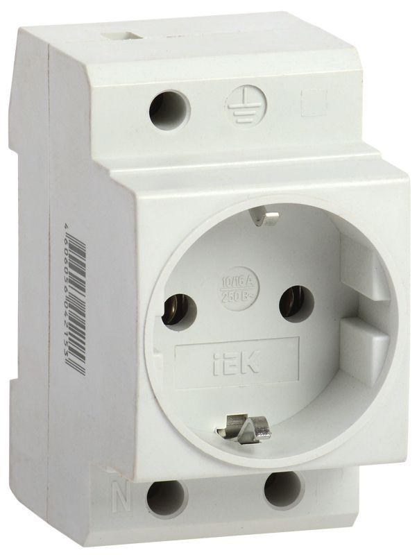 Розетка силовая РАр10-3-ОП с заземл. на DIN-рейку KARAT IEK MRD10-16