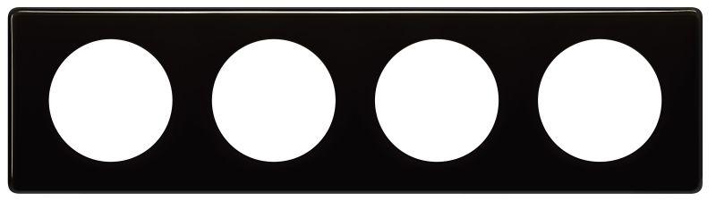 Рамка 4-м Celiane черн. глянец Leg 066684