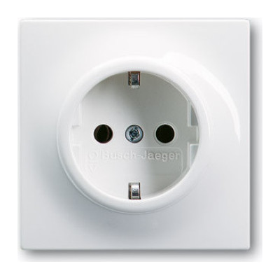 Розетка ABB IMPULS,  альпийский белый, 2CKA002011A3790