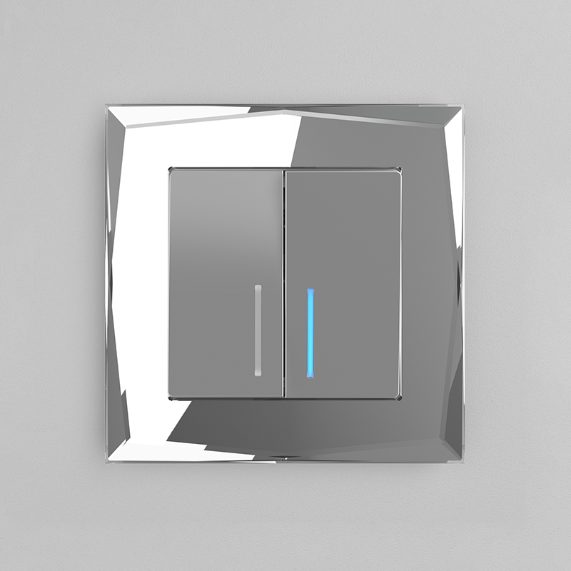 Рамка из стекла на 1 пост Diamant зеркальный W0011220