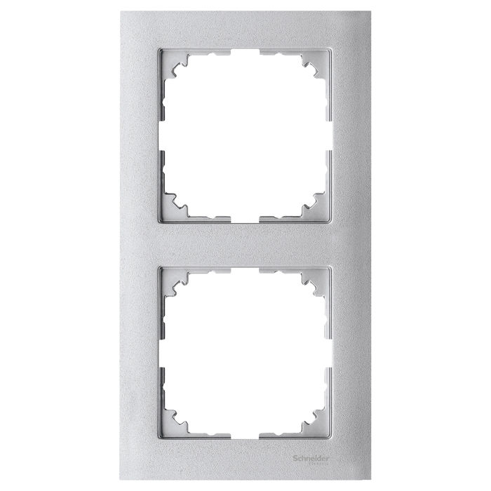 Рамка 2 поста Schneider Electric MERTEN M-PURE, алюминий, MTN4020-3660