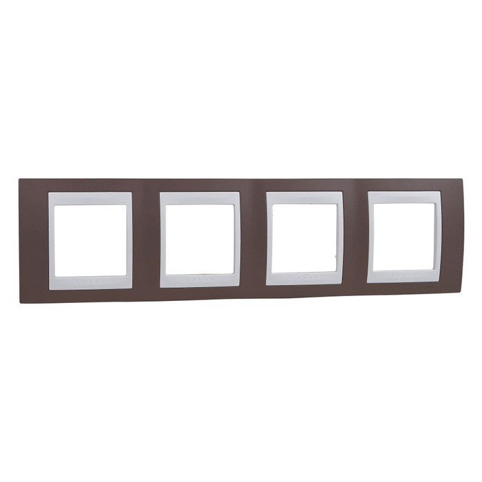 Рамка 4 поста Schneider Electric UNICA ХАМЕЛЕОН, горизонтальная, лиловый, MGU6.008.876