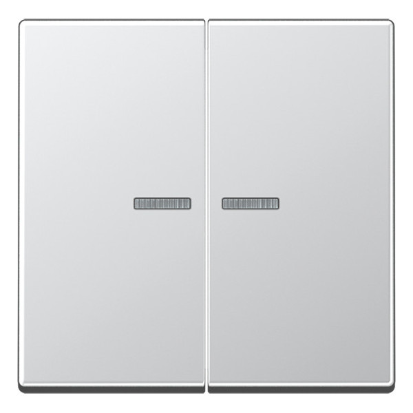 Клавиша двойная с линзами Jung А-СЕРИЯ, алюминий, A595KO5AL