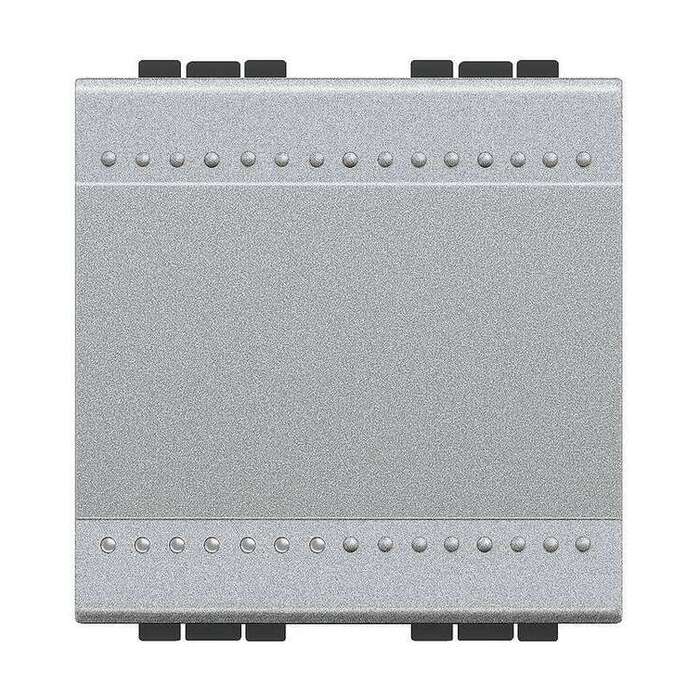 Выключатель одноклавишный BTicino LIVING LIGHT, алюминий, NT4003M2A