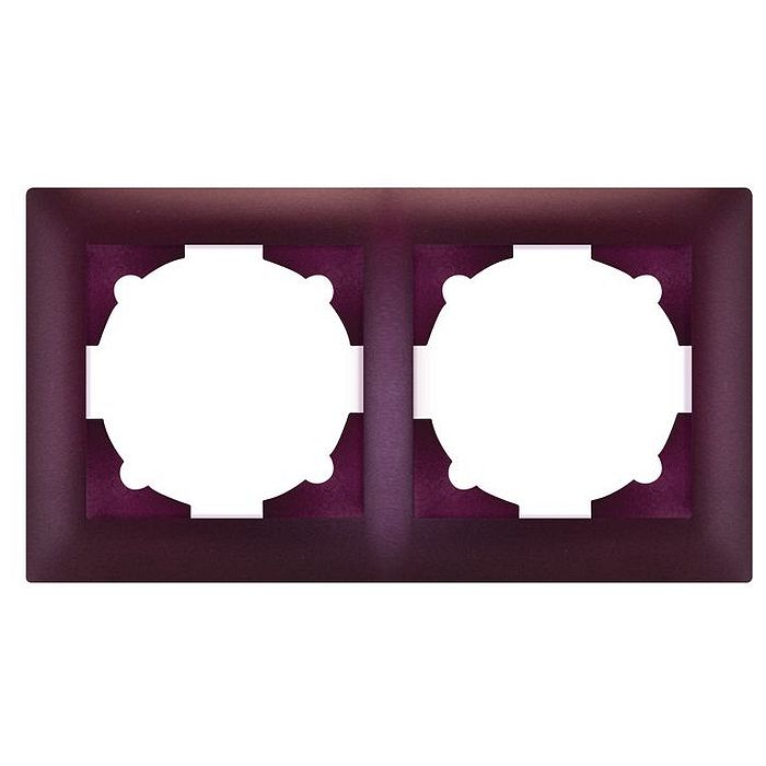 Рамка 2 поста EKF МИЛАН, фиолетовый, EMM-R-2-PP