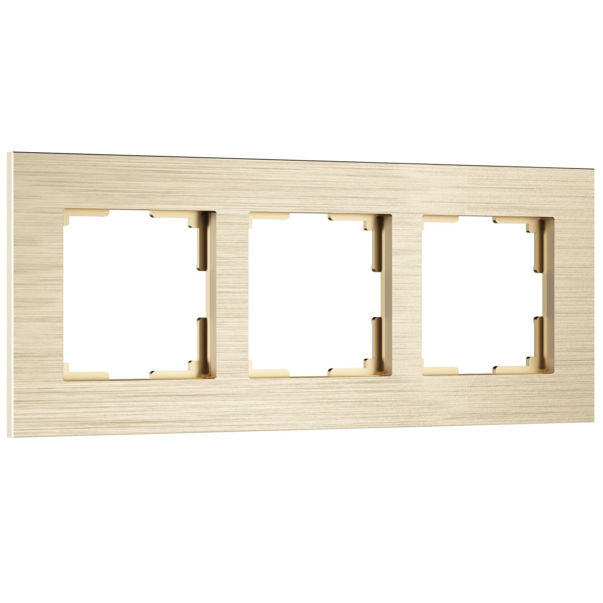 Рамка из металла на 3 поста АluMax шампань алюминий W0033511