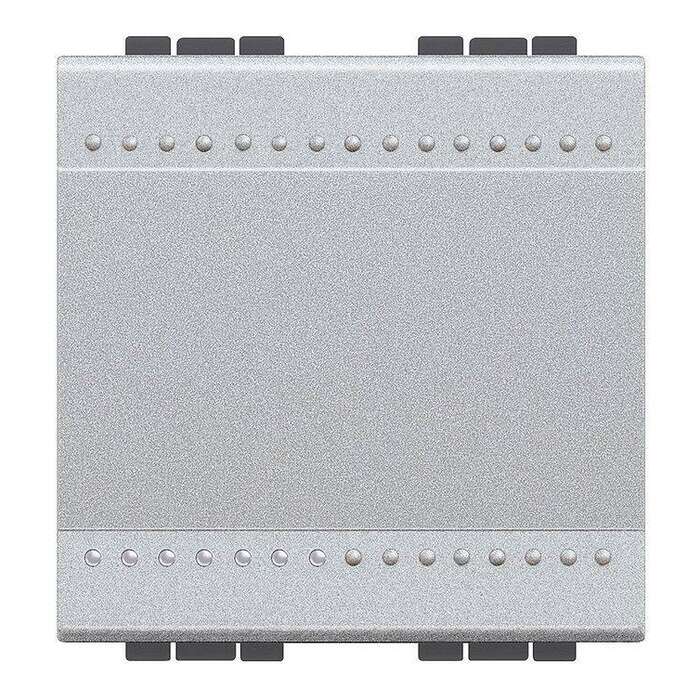 Выключатель одноклавишный перекрестный BTicino LIVING LIGHT с возможностью подсветки, алюминий, NT4004M2N