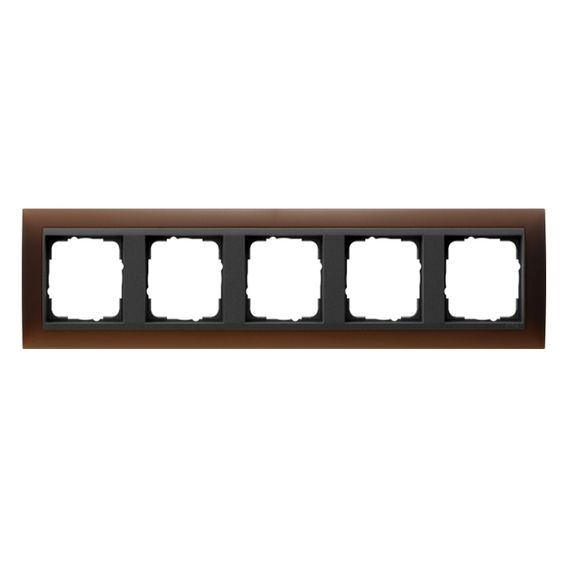 Рамка 5 постов Gira EVENT, темно-коричневый матовый, 021513