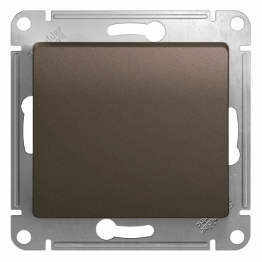 Выключатель одноклавишный, схема 1, в рамку, шоколад