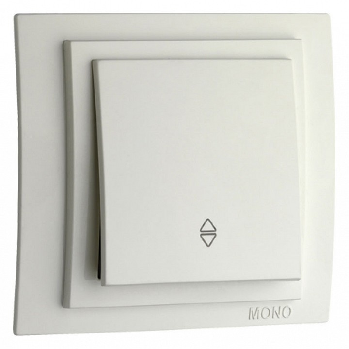 Выключатель проходной одноклавишный механизм бел. Mono Electric Despina/ Larissa 500-001925-109