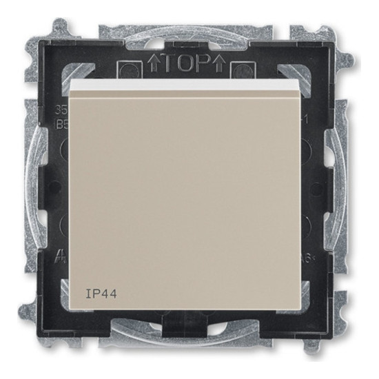 Выключатель одноклавишный ABB LEVIT, кофе макиато // белый, 2CHH597940A4018